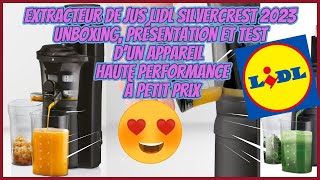 Extracteur de jus Lidl Silvercrest 2023 Unboxing présentation Montage et test [upl. by Neille]