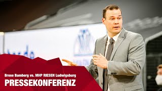 Pressekonferenz Brose Bamberg vs MHP RIESEN Ludwigsburg 9493 [upl. by Anallij]