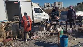 山东潍坊农村大集上的卖鸡的商贩  潍坊日常 Chicken Vendor at the Rural Market in Weifang Shandong [upl. by Afirahs920]