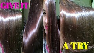 Hair straightening gel maskStraighten hair naturallyNo heat [upl. by Hugo569]