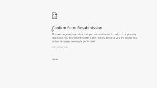 PHP problem  Confirm Form Resubmission [upl. by Esiuole]