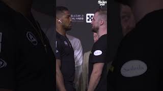 FACE OFF Otto Wallin tries to psych Anthony Joshua out ahead of Day of Reckoning [upl. by Siger]