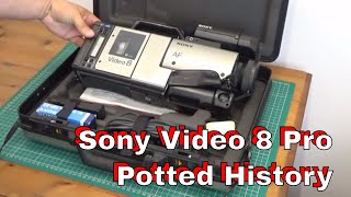 DuBEnG Sony Video 8 Pro Handycam Hi Digital Camera Camcorder  A potted history and old footage [upl. by Acinomad]