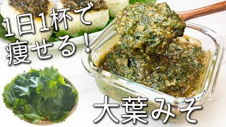 【大葉 味噌】これは絶対作って！５分で簡単！痩せる 万能調味料！ ご飯が進む 大葉 みそ 作り方 簡単アレンジも紹介 大葉の保存方法 ダイエット [upl. by Steck]