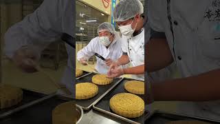 Why Are Mooncake Factory Workers So Happy At Work pastry mooncake food [upl. by Amelita860]