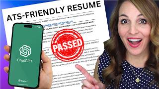 How To Write An ATSFriendly Resume Using ChatGPT in 2024  BEST FORMAT amp TEMPLATE [upl. by Anaujd]