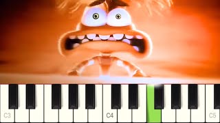 Anxiety Theme Song  EASY Piano Tutorial  Inside Out 2 [upl. by Loleta460]