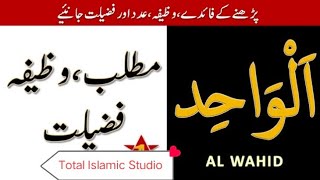 Ya Wahidu ki fazilat Total Islamic Studio [upl. by Nrehtak930]