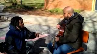 A homeless man join a singer at the park and Start crying  Inspire Others [upl. by Acalia]