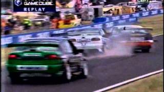 Fujitsu V8 Supercars  Foster and Howard crash  Bathurst 2002 [upl. by Otnicaj]