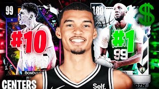 RANKING THE TOP 10 BEST CENTERS IN NBA 2K24 MyTEAM INCLUDING GAMBLING CARDS [upl. by Georgine]