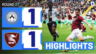 UDINESESALERNITANA 11  HIGHLIGHTS  Two stunners in relegation thriller  Serie A 202324 [upl. by Ecnerual]