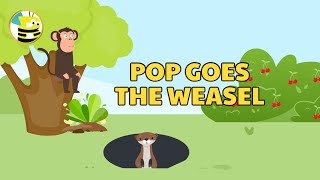 Pop Goes The Weasel With Lyrics  Educational amp Nursery Rhymes for Kids [upl. by Allista]