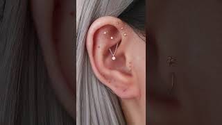 Aesthetic Stacked Ear Ideas with Gold Cartilage Earrings [upl. by Hosfmann171]