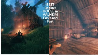 VALHEIM TIMELAPES Starter House Building easy and Fast with starter tools and structures [upl. by Odlabso]