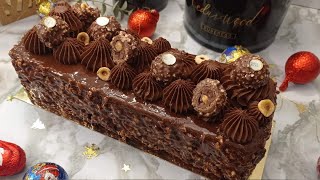 bûche de Noël facile🎄pas de four pas de farine ni œufs ❗ en quelques minutes le tour est joué 👍 [upl. by Aniluj]