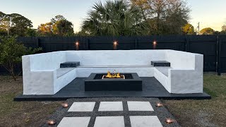 UPGRADING OUR BACKYARD SEATING AREA WITH FIRE PIT  ONE YEAR REVIEW [upl. by Michelle781]