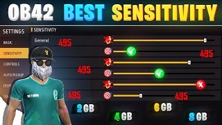 After OB42 update headshot sensitivity 🔥  Free fire one tap sensitivity  Headshot sensitivity [upl. by Magas723]