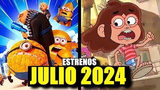 PRÓXIMAS PELÍCULAS ANIMADAS Y CARICATURAS QUE SE ESTRENAN EN JULIO 2024 [upl. by Themis]