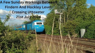 A few Sunday Workings between Findern and Hockley Level Crossing Uttoxeter Sunday July 21st 2024 [upl. by Rhoda]