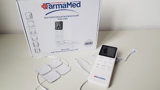 RECENSIONE FarmaMed elettrostimolatore muscolare Tens EMS con 4 elettrodi [upl. by Htessil]