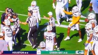 STEFON DIGGS VS JAIRE ALEXANDER FIGHT VIDEO HOUSTON TEXANS VS GREEN BAY PACKERS  NFL  OCTOBER 20 [upl. by Erual112]