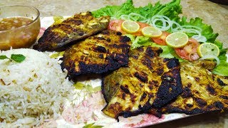 Grilled pomfret recipe By Zaiqa  Grilled Fish [upl. by Stephannie]