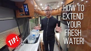 How to Not Run Out of Fresh Water  Extend Your OnBoard Fresh Water  RV Water Management Tip [upl. by Ogawa855]