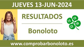 Resultado del sorteo Bonoloto del jueves 13 de junio de 2024 [upl. by Underwood]