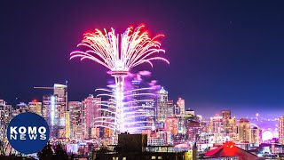 Watch New Years Eve fireworks at Seattle Space Needle [upl. by Amek]