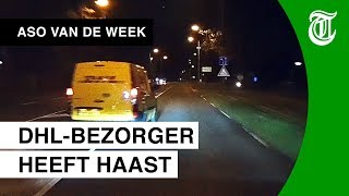 Pakketbezorger rijdt als waanzinnige [upl. by Eentrok]