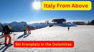 Italy From Above  Ski Kronplatz in the Dolomites in Italy [upl. by Mehetabel]