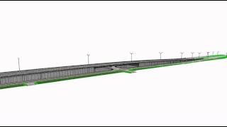 US 87 at FM 447 in Victoria County Overpass Simulation Angle 3 Beginning northbound towards Cuero [upl. by Kcirtap]