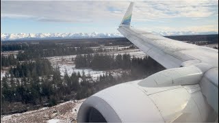 Alaska Airlines Boeing 737700 Winglets Landing at Yakutat Airport [upl. by Annairam]