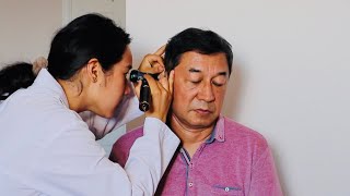 ASMR Real Person Binaural Ear Exam Hearing Test and Ear Cleaning 3D Sound Medical Role Play [upl. by Dieterich]