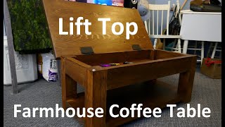 DIY Farmhouse Lift Top Coffee Table [upl. by Ranit]