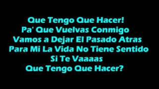 Que Tengo Que Hacer  Daddy Yankee with lyrics [upl. by Kulseth622]