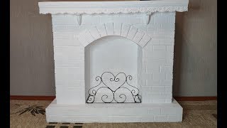 КАМИН из КАРТОНА Фальш камин из коробок своими руками Cardboard fireplace [upl. by Esened]