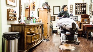 Shaving Tutorial By Traditional Old School Barber I Berkeley CA [upl. by Thordis356]