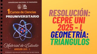 CEPRE UNI 2025I Geometría  Triángulos [upl. by Yendic]