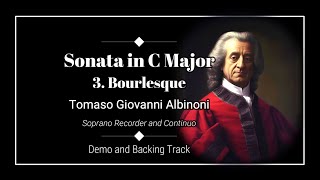 3 Bourlesque  Oboe Sonata in C major  Tomaso Giovanni Albinoni  BackingTrack [upl. by Raveaux617]