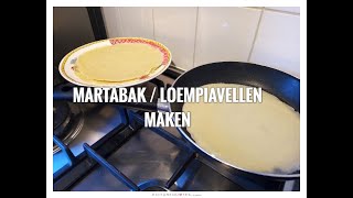 Loempiavellen maken  Martabakvellen maken  Loempia vellen maken [upl. by Nyleimaj]