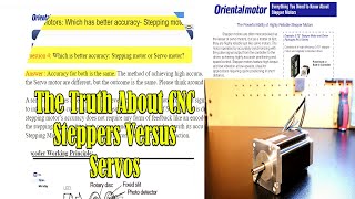 The Truth About CNC Steppers Versus Servos [upl. by Colleen]