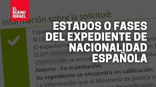 Estados o fases del expediente de NACIONALIDAD ESPAÑOLA [upl. by Nomelihp]