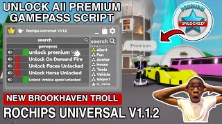 Brookhaven Troll Script Rochips Universal Unlock Premium Gamepass HydrogenFluxusArceus x Mobile [upl. by Irene]