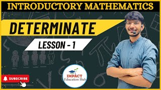 Introductory Mathematics for BSc Agriculture II Determinate [upl. by Naniac]