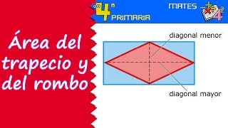 Matemáticas 4º Primaria Tema 8 Área del trapecio y del rombo [upl. by Maclay]