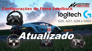 Configurando Volante Logitech G920 G27 e G923 para o Assetto Corsa Competizione XBOX SERIES e PS5 [upl. by Riker]