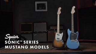 Exploring the Squier Sonic Series Mustang Models  Fender [upl. by Cohleen]