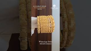 21k GOLD BANGLES For order Dm us or contact 03126154444Follow our Tiktok account for more designs [upl. by Anoit]